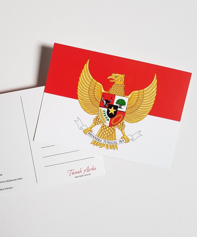 Postkarte Bendera dan Garuda