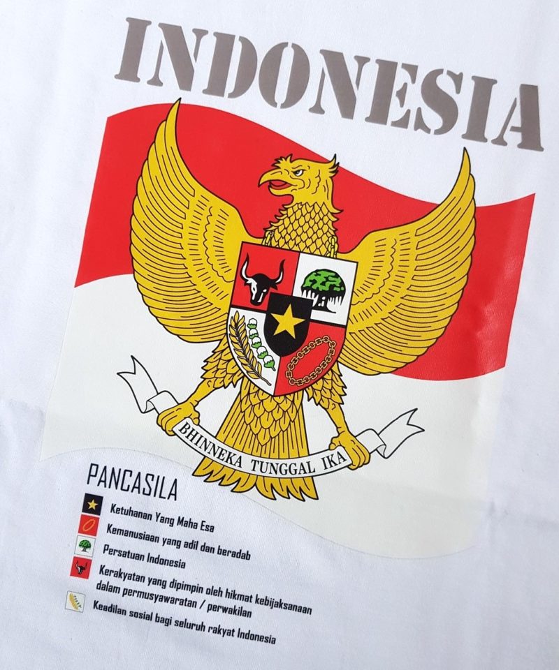 T-Shirt weiß Garuda Pancasila – Bild 3