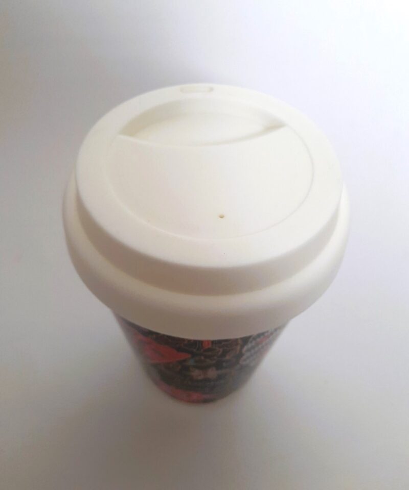 Kaffeebecher weiß Batik Kipas – Bild 2